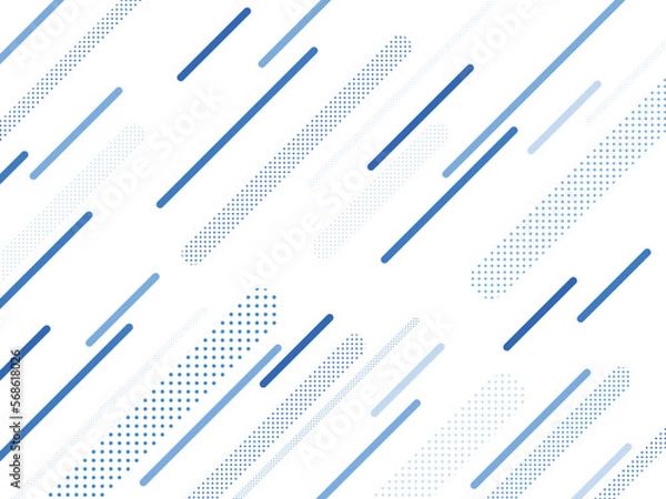 Fototapeta 背景画像 透過 ポップ 斜線 ドットかわいい 青色