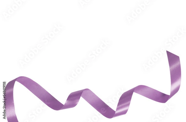 Obraz purple ribbon on transparent background, PNG image.