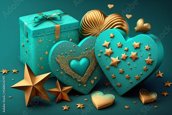 Obraz valentine's day gift box