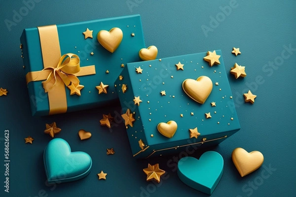 Obraz valentine's day gift box