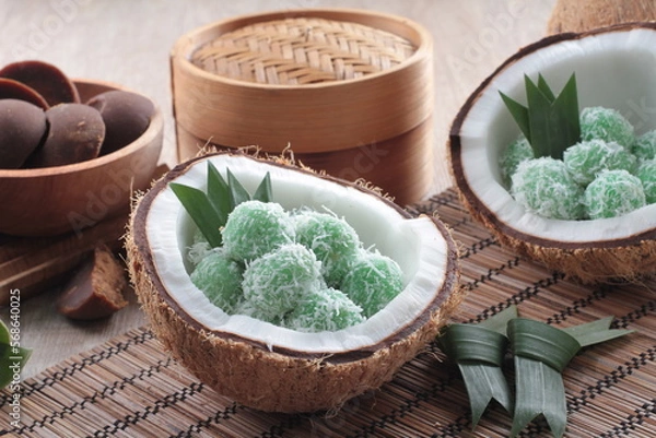 Fototapeta klepon is indonesian food