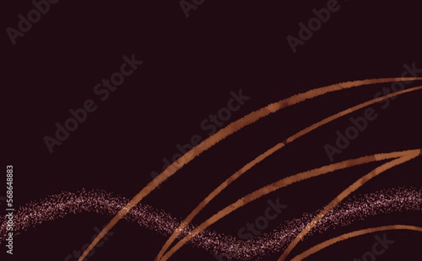 Obraz 黒背景のラメライン背景赤