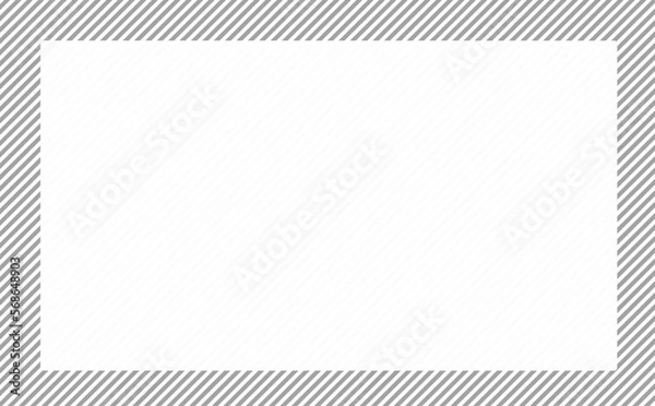 Fototapeta ストライプのシンプル枠グレー