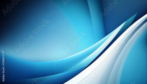 Fototapeta Blue 3d technology abstract background for presentation design. Futuristic Particles for business, Science and technology background. Generative AI. 