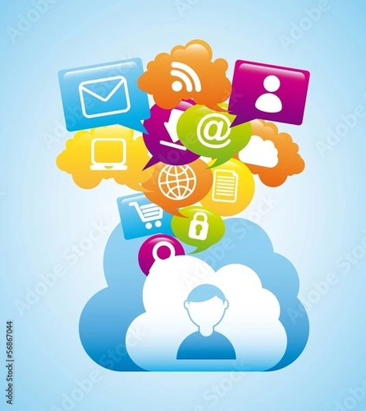 Fototapeta cloud computing