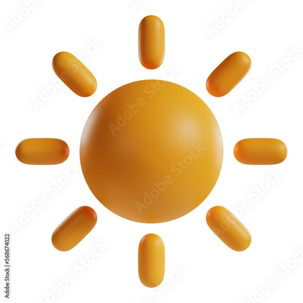 Fototapeta sun 3d icon