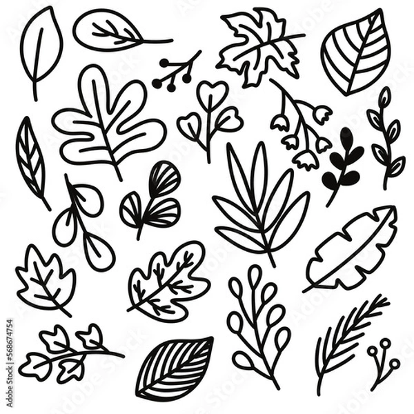 Obraz seamless pattern with leaves illustration