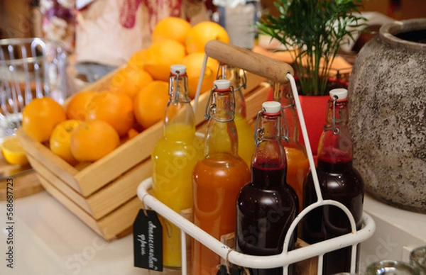 Obraz fruits and vegetables, juice