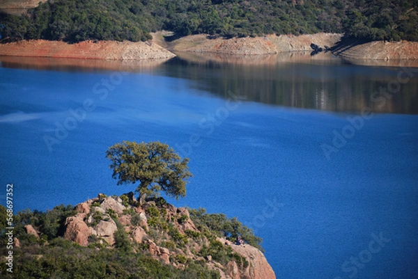 Fototapeta Views of the Istan reservoir to Marbella from the top of the Sierra Blanca shell