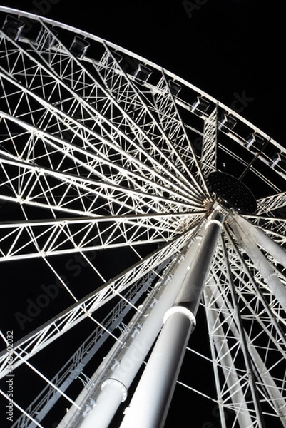 Fototapeta ferris wheel at night