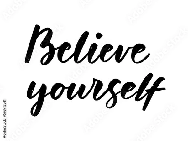 Fototapeta Hand drawn motivational quote, vector illustration