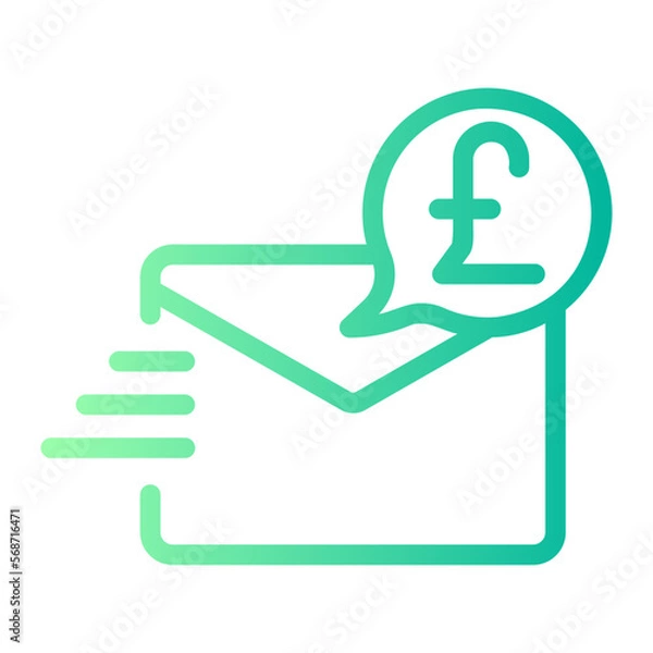Fototapeta send money gradient icon