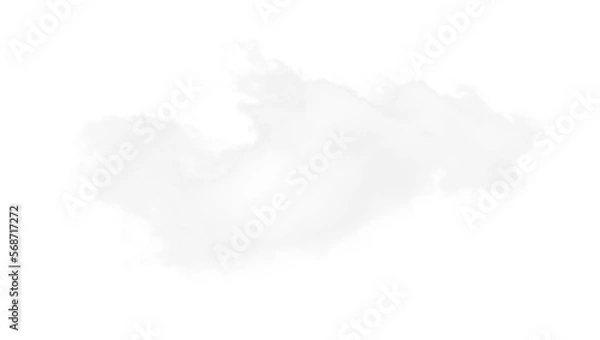 Obraz Isolated PNG cutout of a cloud on a transparent background, ideal for photobashing, matte-painting, concept art