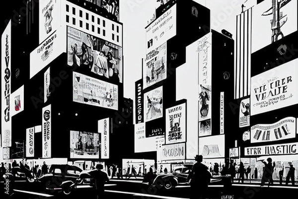 Fototapeta Illustrative image of Times Square, New York