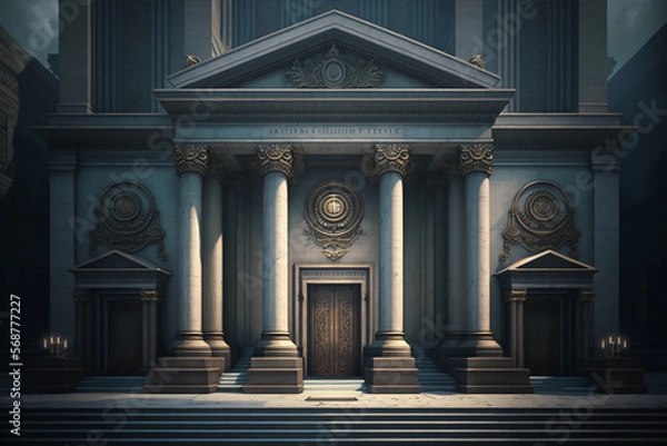 Obraz Masonic, freemasonry temple Generative AI.
