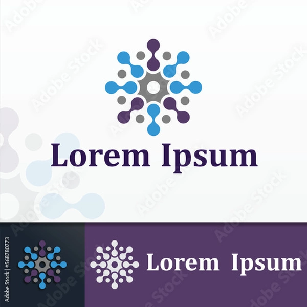 Fototapeta network logo design tamplate