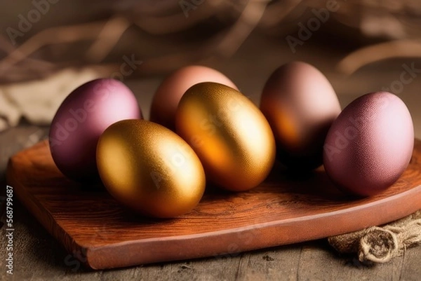 Fototapeta High-Resolution Image of Colorful Easter Eggs Background, Perfect for Adding a Festive Touch to any Design Project	