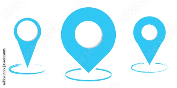 Fototapeta location point simple shapes icon vector set. vector eps 10