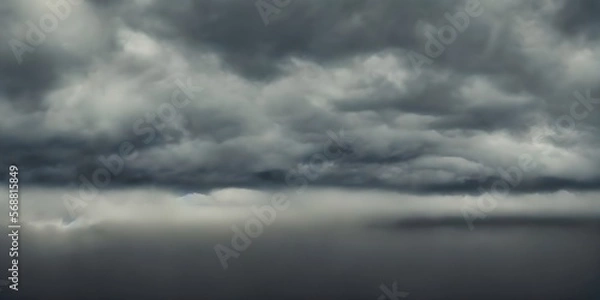 Fototapeta Dark and stormy sky with clouds and fog