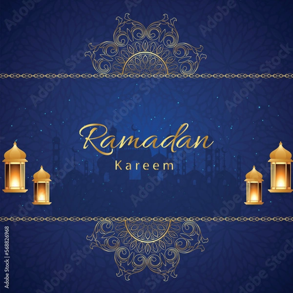 Obraz Ramadan kareem background design concept with illustration