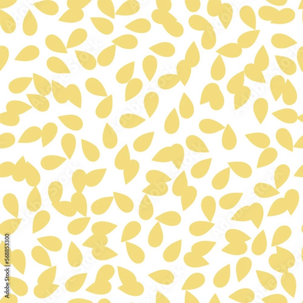 Fototapeta Sesame seeds. Beige silhouette. Vector. Seamless background, template, wallpaper.