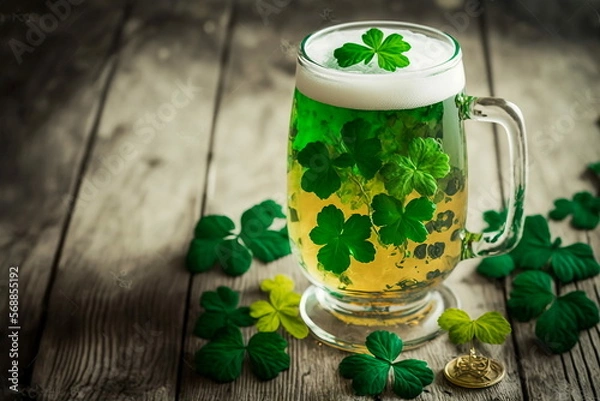 Obraz Shamrock Beer St. Patrick's Day Concept