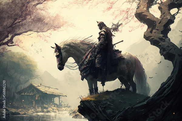 Obraz Warrior on Horse back