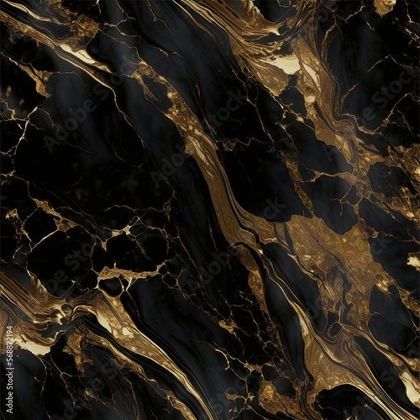 Fototapeta Black gold marble texture, background pattern