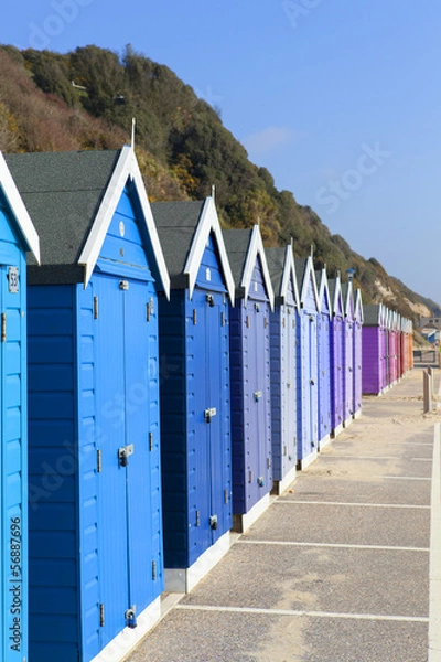 Fototapeta Chaty na plaży w Bournemouth, Dorset.