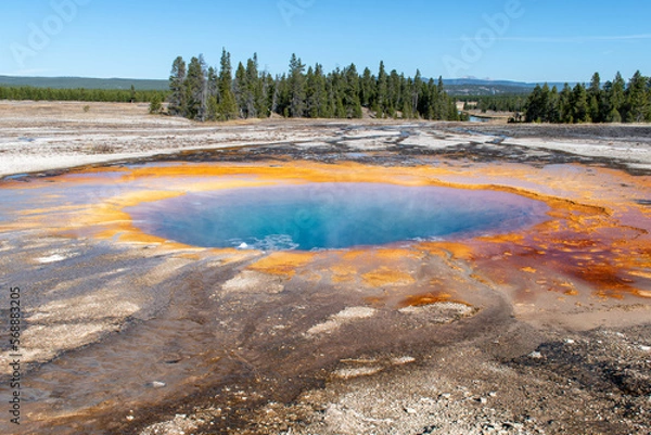 Obraz Opalescent Pool hot spring Yellowstone