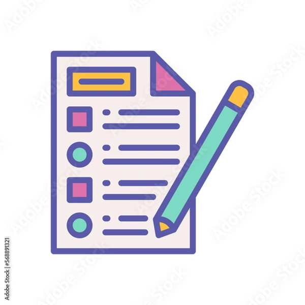 Fototapeta checklist icon for your website design, logo, app, UI. 