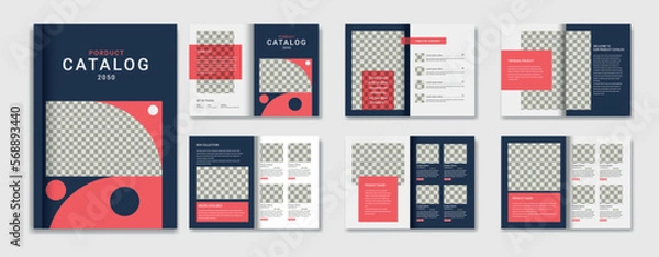 Fototapeta Minimalist product catalog design template,
creative multipurpose product catalogue layout design template, a4 modern company product brochure template design