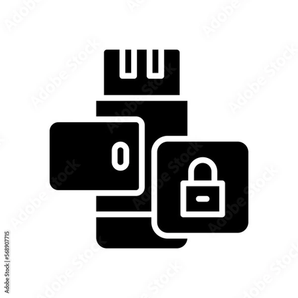 Fototapeta pendrive icon for your website, mobile, presentation, and logo design.