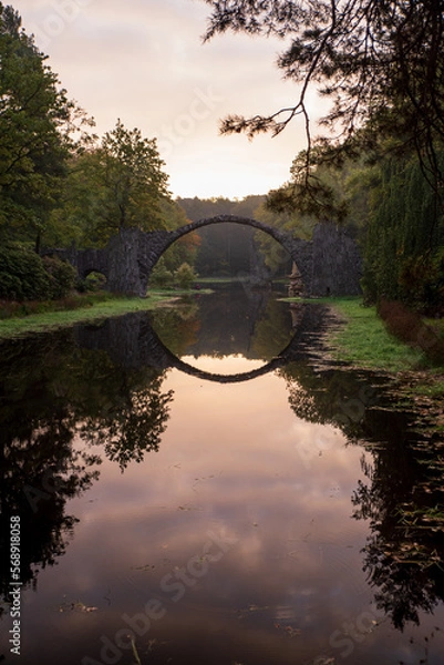 Fototapeta View of Devils bridge in Germany in Saxony