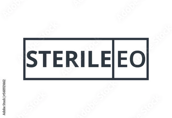 Obraz Monochromatic Sterile EO symbol. 