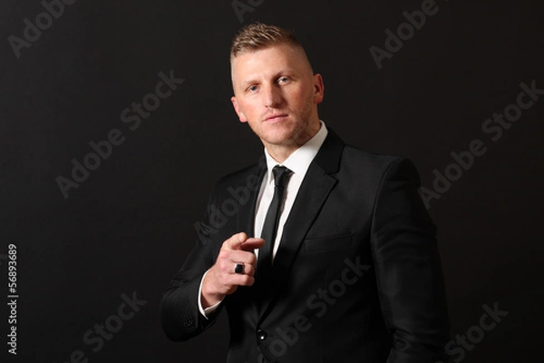 Obraz Young Businessman suit