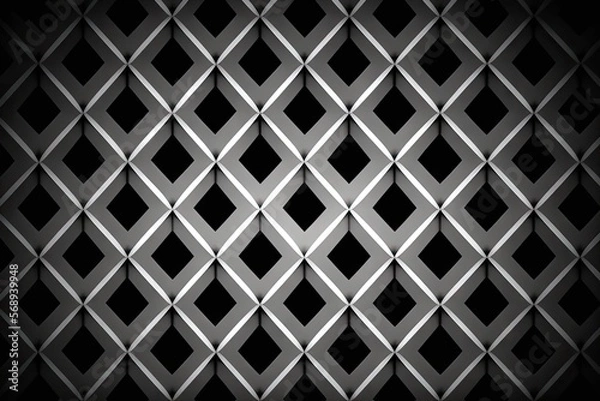 Obraz black and white metal grid pattern background
