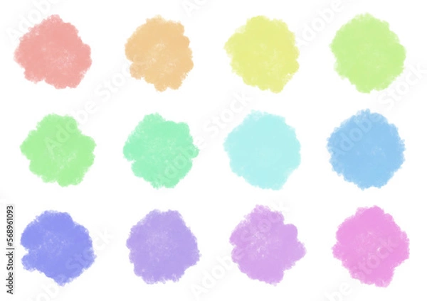 Fototapeta パステルで描いたカラーフレーム　セット