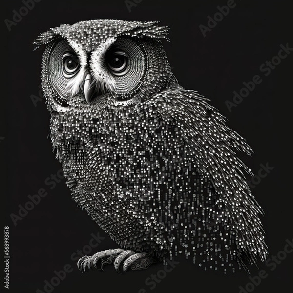 Obraz owl on a branch
