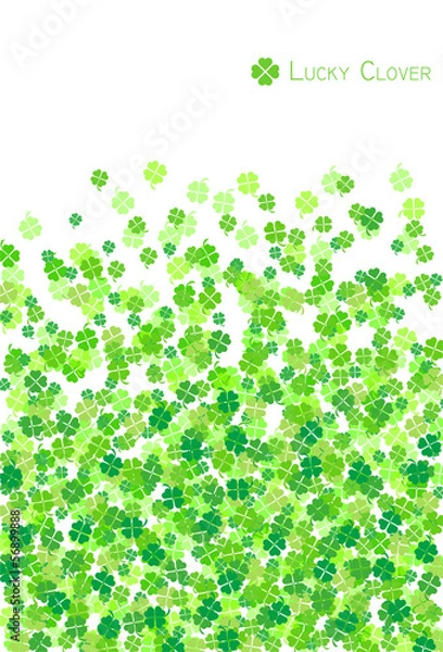 Obraz lucky clover on white background