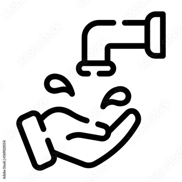 Fototapeta wudhu line icon