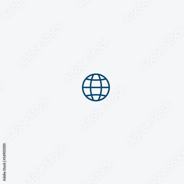 Obraz Global vector symbol, Globe icon