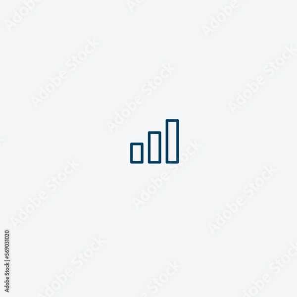 Obraz Graph vector icon, chart symbol, mobile signal icon.
