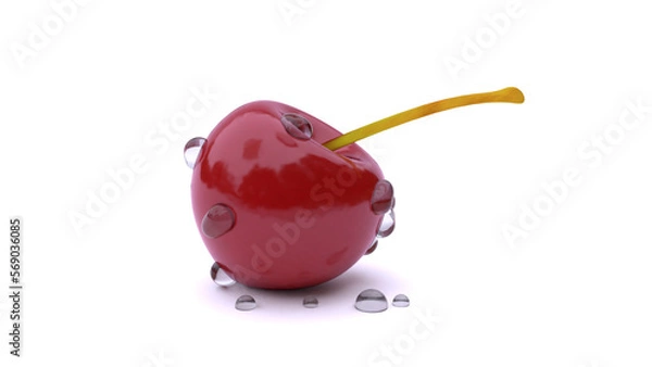 Obraz cherry on white