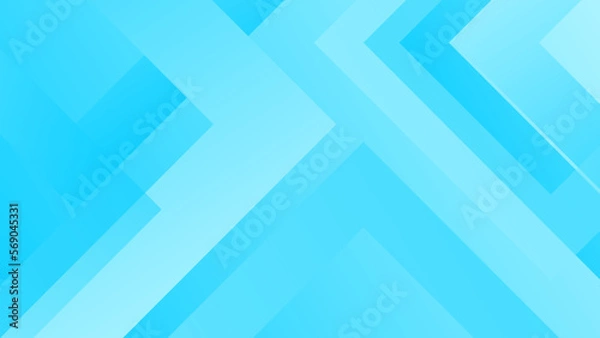 Fototapeta Rectangles shape of different sizes and shades of blue. Simple geometric background. Vector illustration.