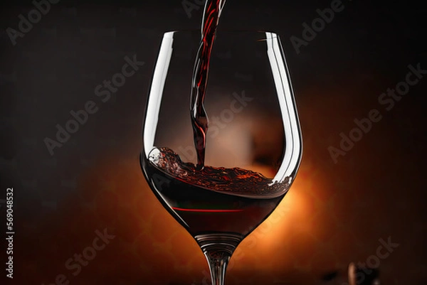 Obraz Glass with red wine