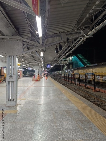 Fototapeta Indian Railway Station Rajkot Junction High Quality Background for blogs, wallpapers, news broadcasts usage.