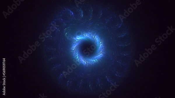 Fototapeta 3D rendering abstract circle light background