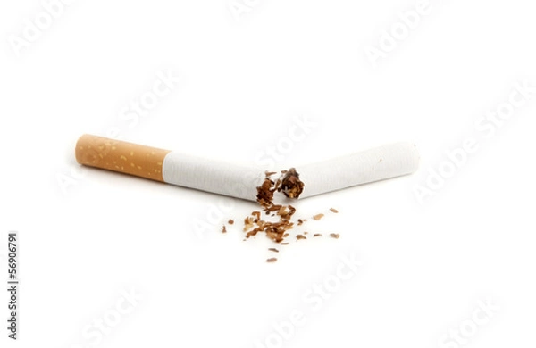 Obraz Stop smoking on white background.