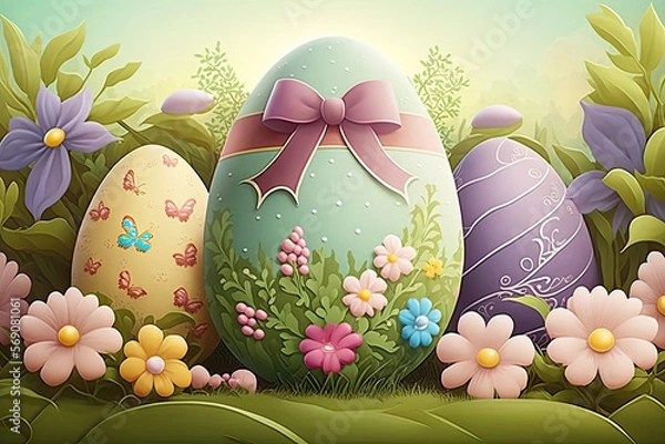 Fototapeta Easter eggs 